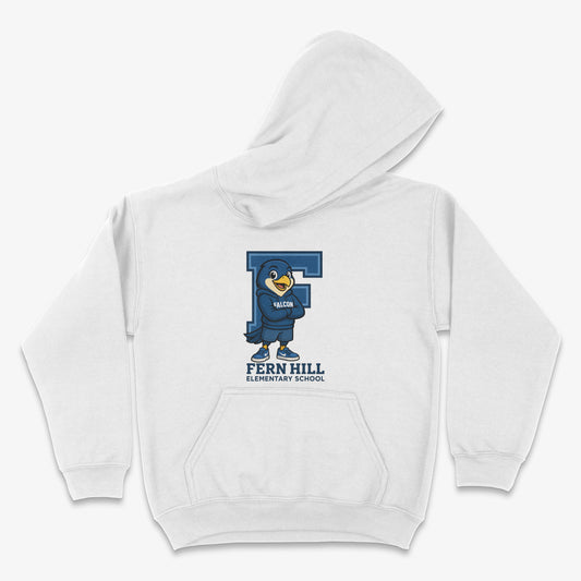 FERN HILL FALCON HOODIE WHITE YOUTH